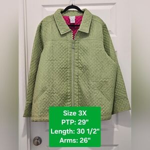 The Quacker Factory Quilted Jacket, GUC, Size 3X
